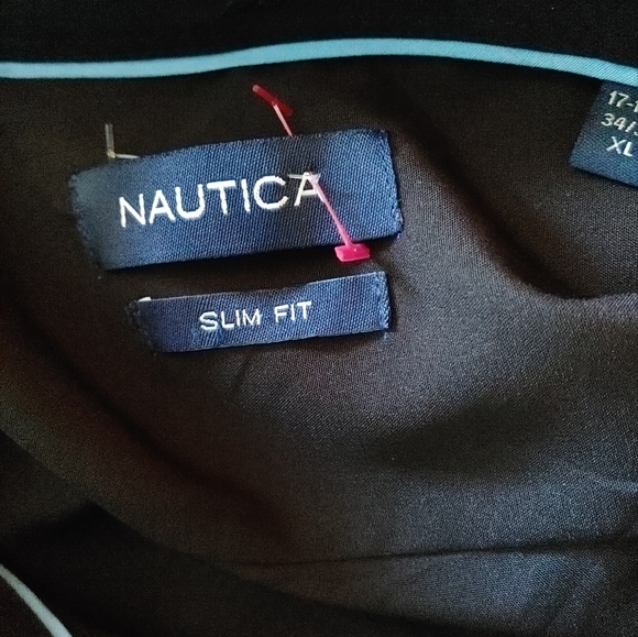 Nautica Slim Fit Black Shirt SZ.XL NWT - Picture 2 of 4